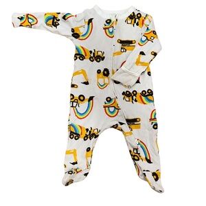 Old Navy White One Piece with Construction and Rainbow Print